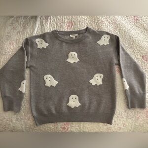 Gray Sweater with White Ghosts